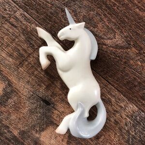 FREE w/purchase Vintage Porcelain Unicorn Figurine Statue Rearing Mystical Last